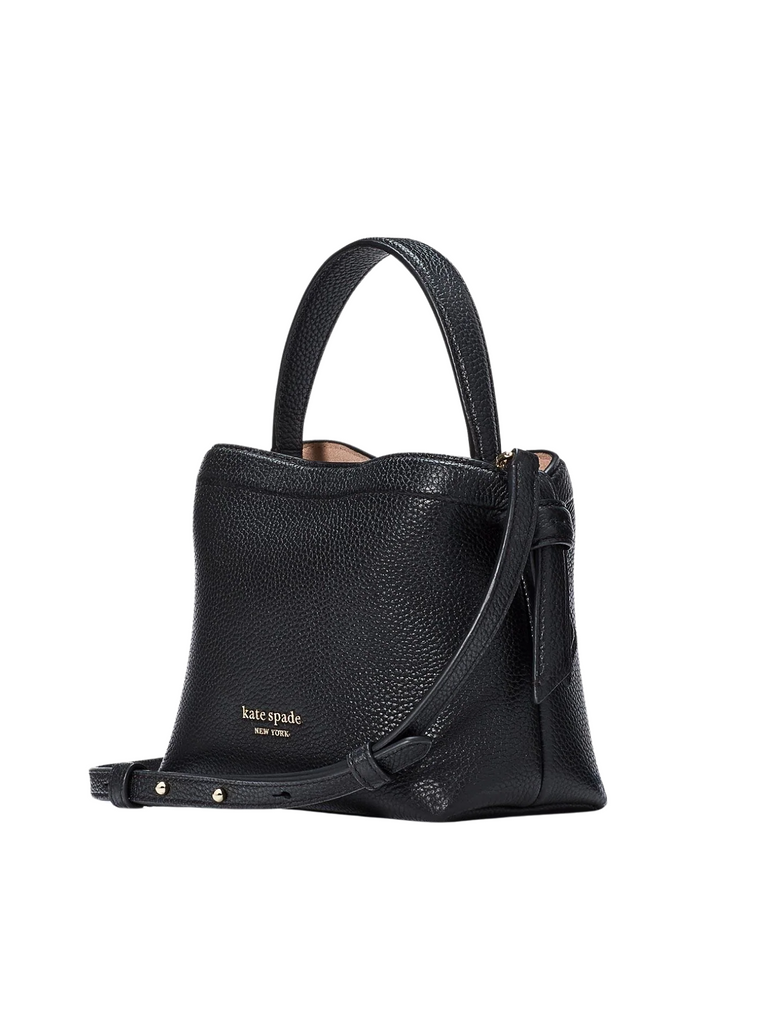 tampak-samping-Kate-Spade-Knott-Mini-Crossbody-Pebbled-Leather-Black