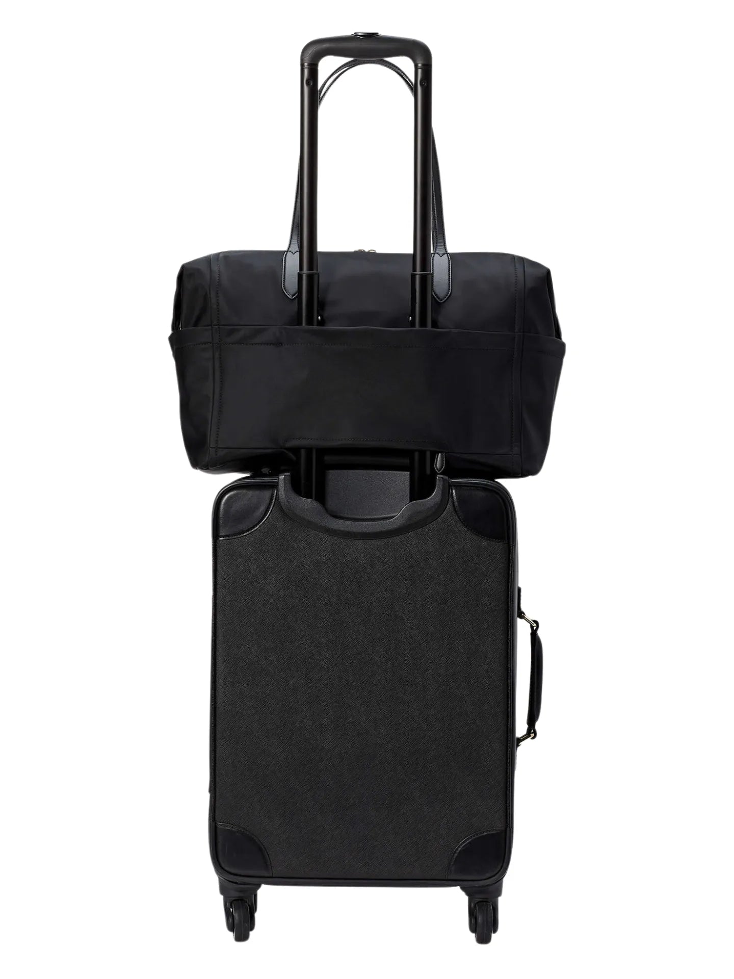 try-on-Kate-Spade-Chelsea-Nylon-Wekender-Bag-Black