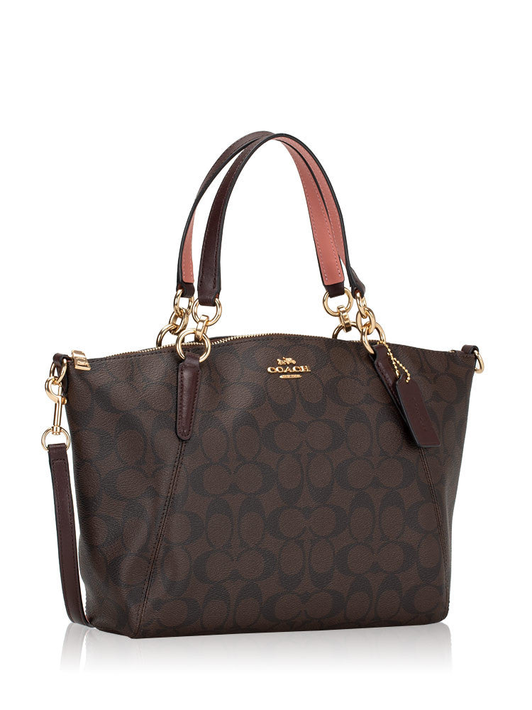 Coach F28989 Signature Small Kelsey Brown Oxblood