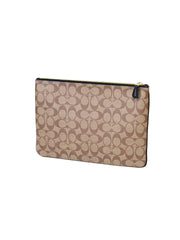 coach f76750 pouch gummy bear large wristlet  khaki multi