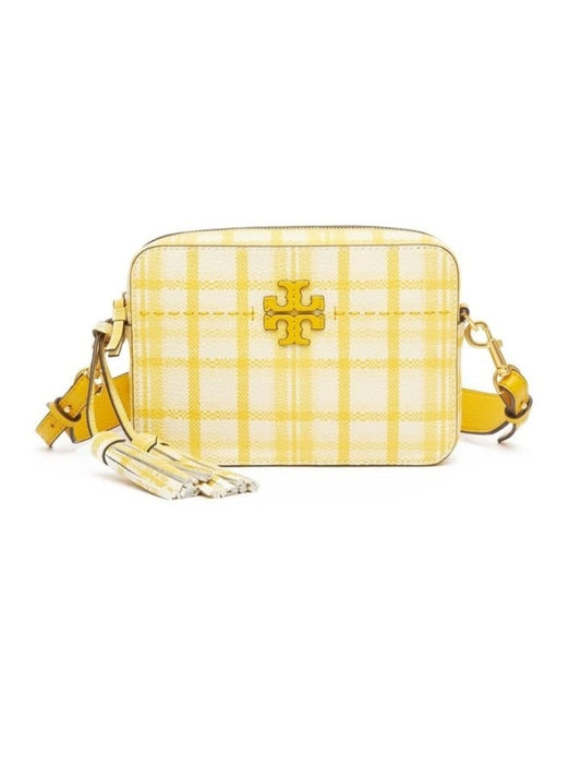 Tory Burch 53171 McGraw Plaid Camera Bag Yellow