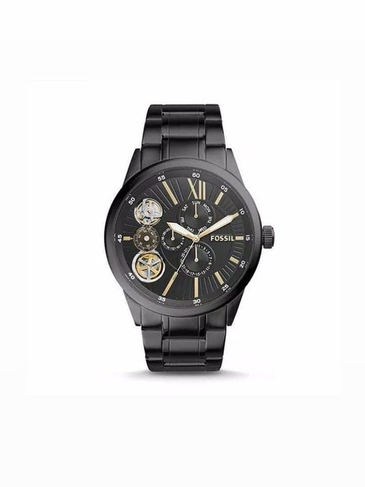 Fossil Bq2220 Flynn Mechanical Black-tone Stainless Steel Watch