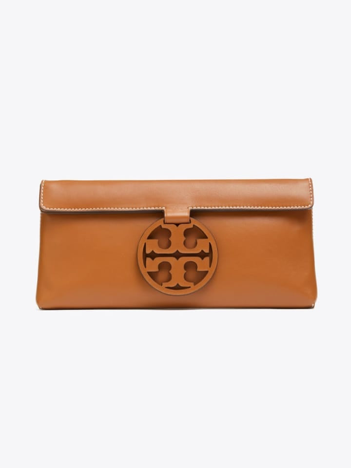 Tory Burch Miller Clutch Aged Camello