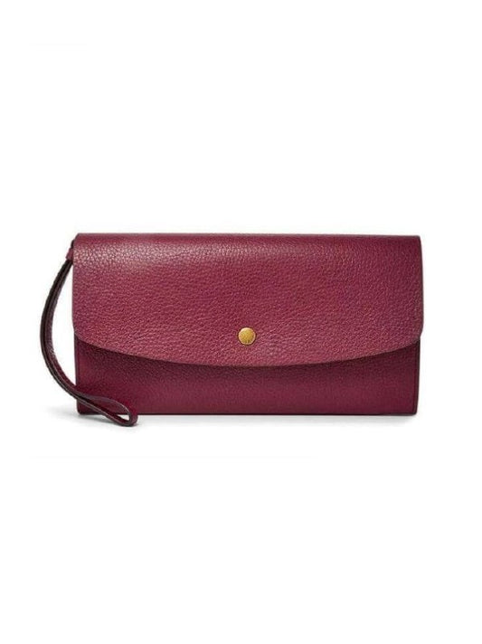 Fossil SL6851069 Haven Large Triple Gusset Flap Clutch Wine