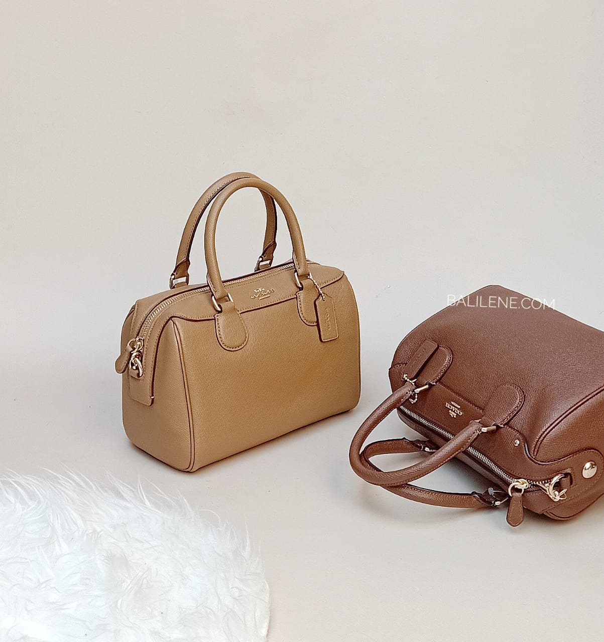Coach F57521 Mini Bennett Satchel Crossgrain Dark Saddle Brown