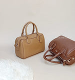 Coach F57521 Mini Bennett Satchel Crossgrain Dark Saddle Brown