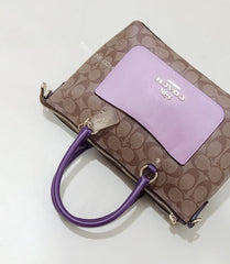 Coach F73220  Mini Emma Satchel Signature Canvas Khaki Tulip Multi