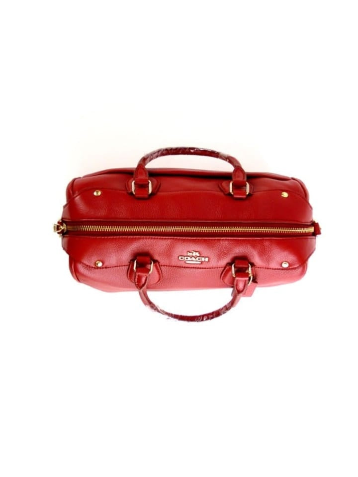 Coach F36672 Bennett Satchel Pabbled Leather Imitation Classic Red