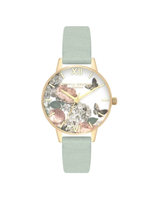 Olivia Burton Signature Florals Gold & Sage Watch