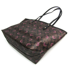 Coach F89155 Reversible City Tote Brown Purple Multi