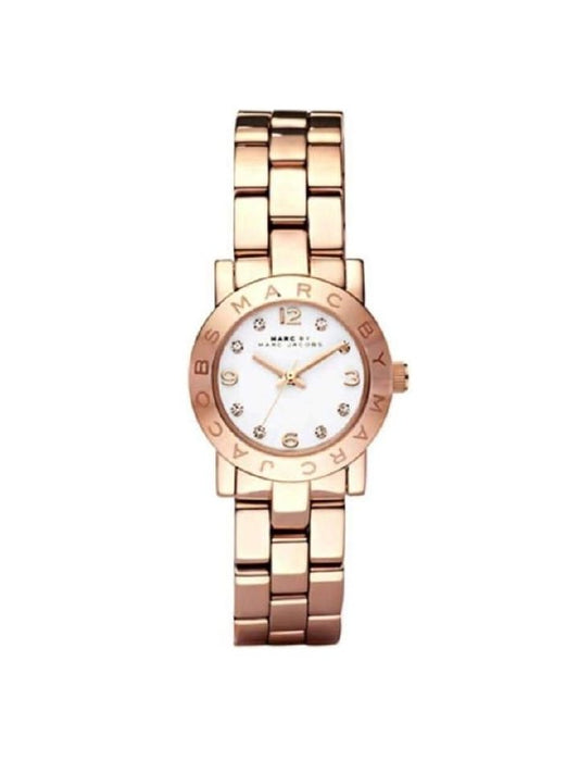 Marc Jacobs MBM3078 Mini Amy White Dial Rose Gold Ladies