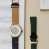 Fossil Ocf3001set Opening Ceremony Big Tic Analog Digital Brown