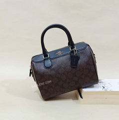 Coach F32203 Signature Mini Bennett Satchel Brown Black