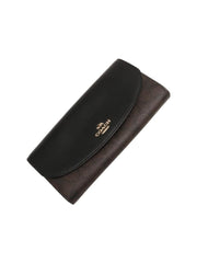 Coach F54022 Slim Envelope Wallet Signature Brown Black