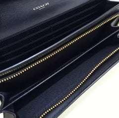 Coach F54022 Slim Envelope Wallet Signature Brown Black