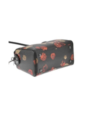 Coach F37060 Mini Bennett Satchel Coated Canvas Black Floral