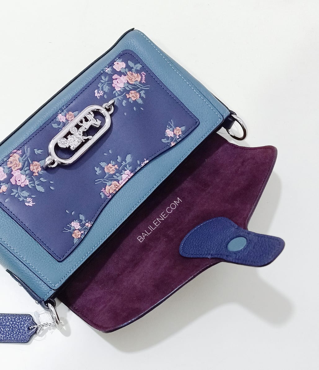 Coach 91024 Rose Bouqt Jade Shoulder Bag Midnight Multi