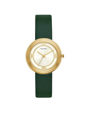 Tory Burch TBW6102 Womens Bailey Green Leather Strap Watch