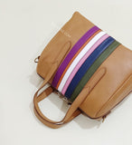 Fossil Shb2664490 Sydney Satchel Navy Multi Stripe