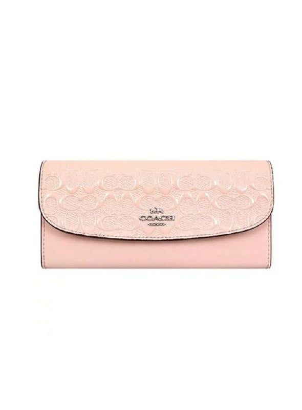 Coach F26814 Soft Wallet In Signature Leather Soft Pink
