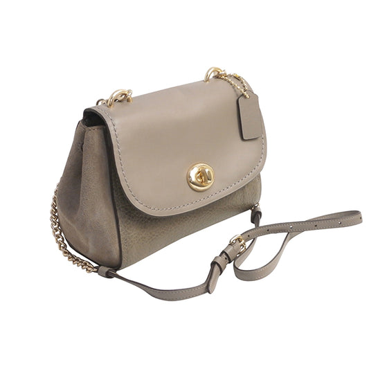 Coach F22349  Mixed Faye Leather Crossbody Fog