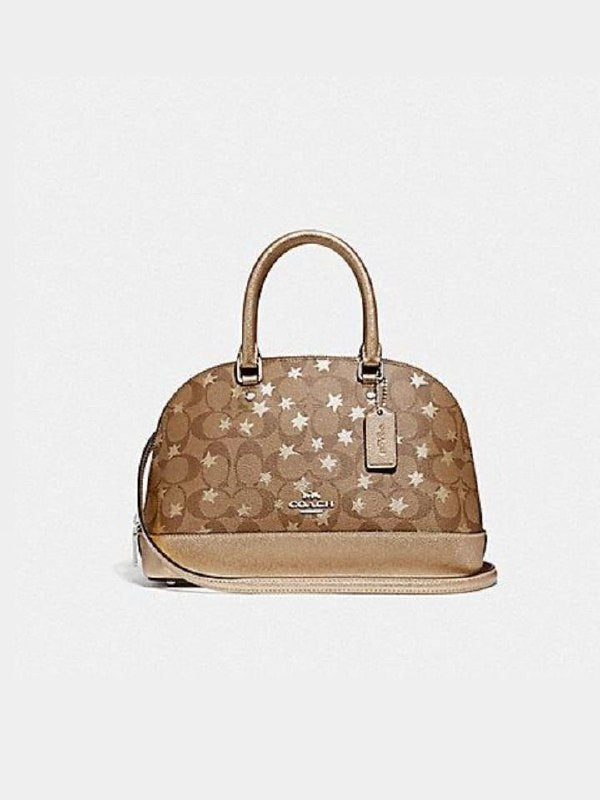 Coach F39676 Mini Sierra Satchel Signature Pop Star Print Khaki Multi