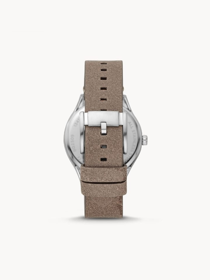 Fossil BQ2509 Wylie Three-Hand Date Taupe Leather Watch