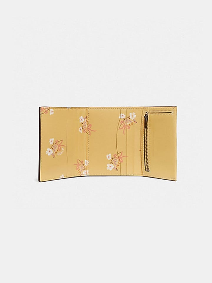 Coach F27100 Small Wallet Trifold Sunflower