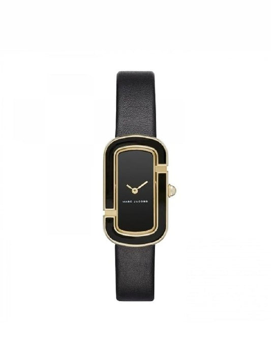 Marc Jacobs MJ1566 The Jacobs Black Leather Strap Gold Trim