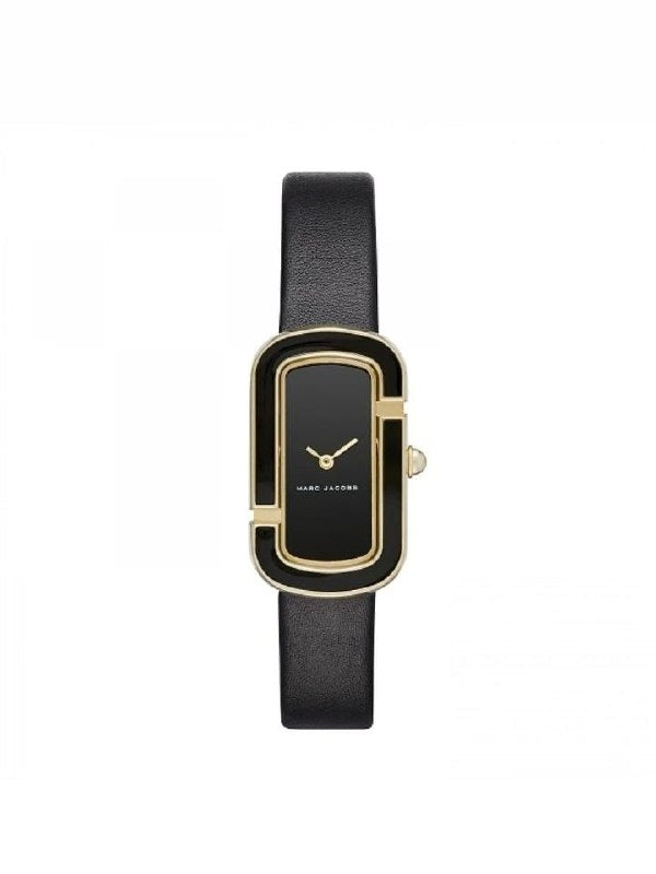 Marc Jacobs MJ1566 The Jacobs Black Leather Strap Gold Trim