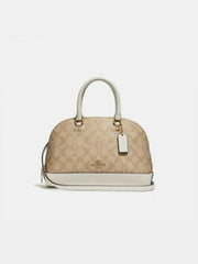 Coach F27583 Signature Mini Sierra Satchel Khaki Chalk