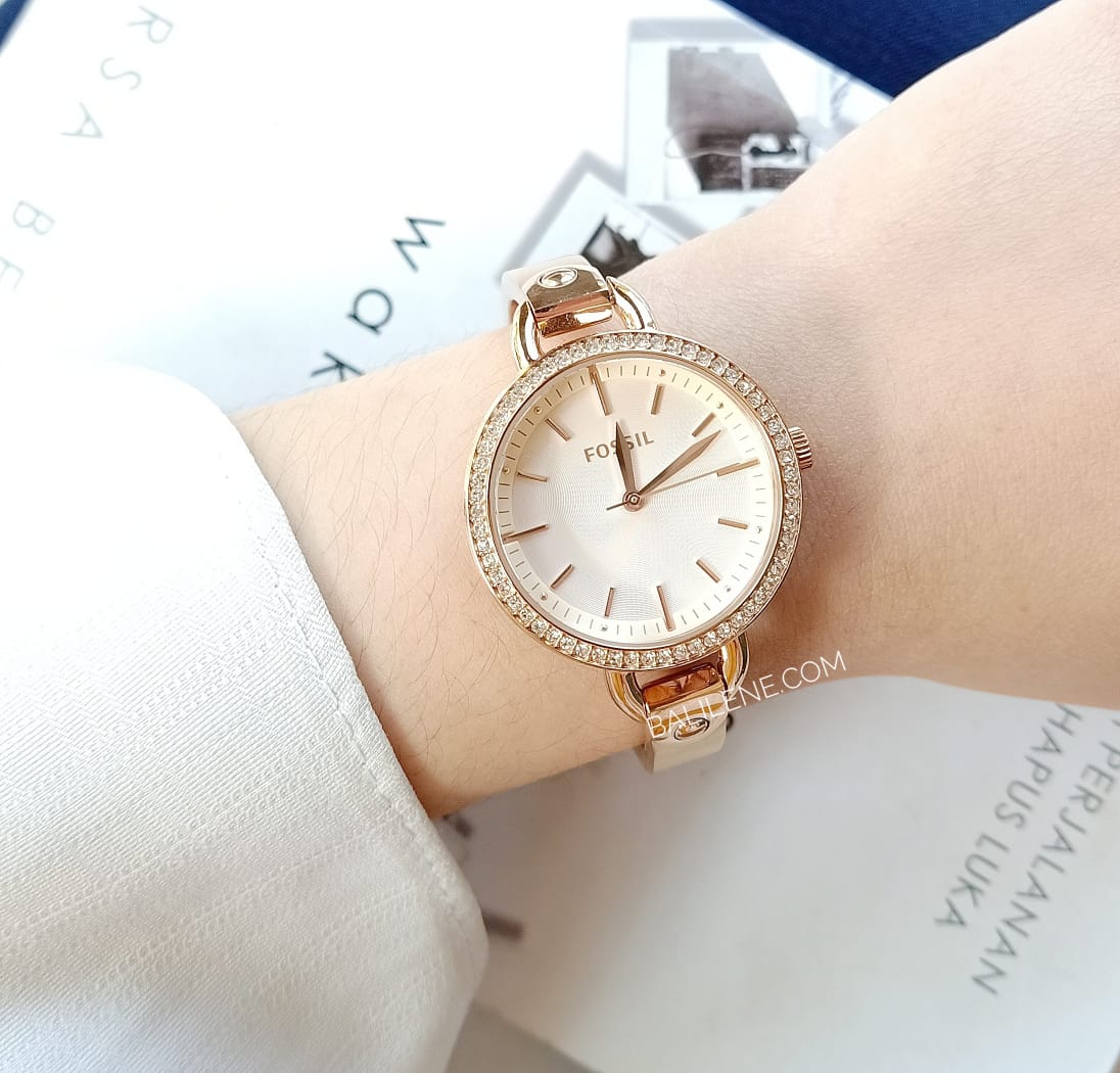 Fossil BQ3163 Classic Minute Three-Hand Rose Gold Tone Stainless Steel Watch