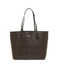 Coach F36658 Reversible City Tote In Signature Dark Brown Bag