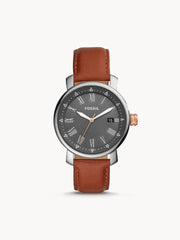 Fossil BQ2317 Rhett Three Hand Date Brown Leather Watch