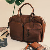 Fossil Mbg9048200 Defender Double Zip Workbag Brown