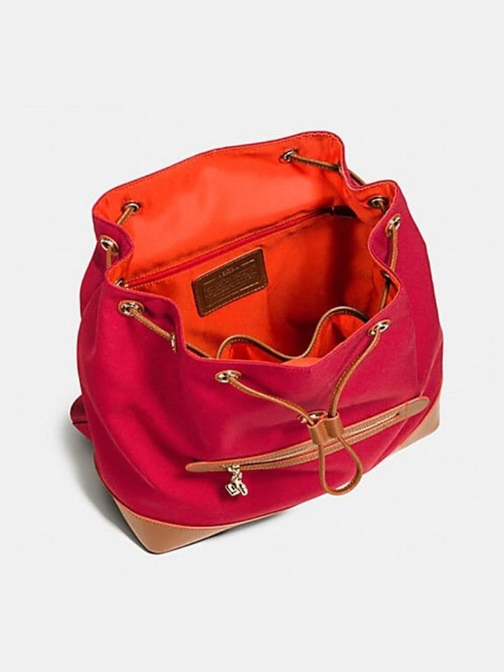 coach canvas sawyer backpack Coach f37240 Sawyer Backpack In Canvas Classic Red – Balilene