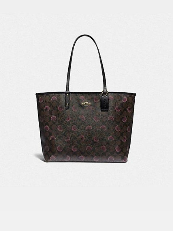 Coach reversible large market tote hot sale in suede and crossgrain leather