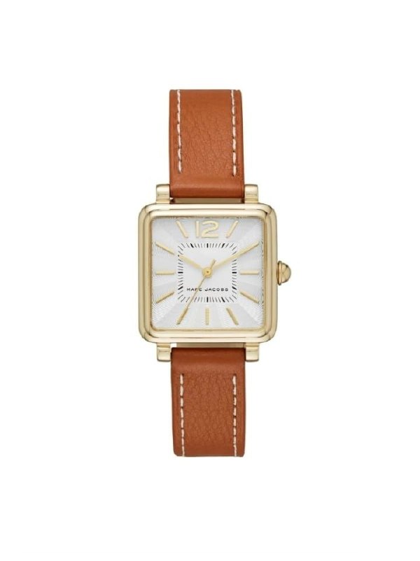 Marc Jacobs Mj1573 Vic Brown Leather Watch