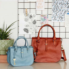 Fossil ZB7587491 Ryder Mini Faded Indigo Satchel Bag