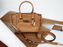 Coach F37444 Swagger 21 Pebble Leather Light Saddle