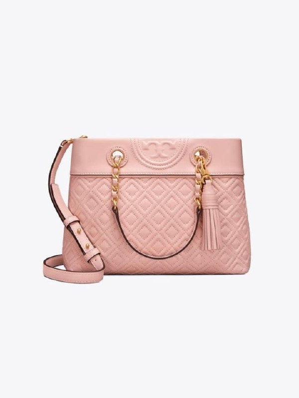 Leather handbag Tory Burch Pink in Leather - 24955591