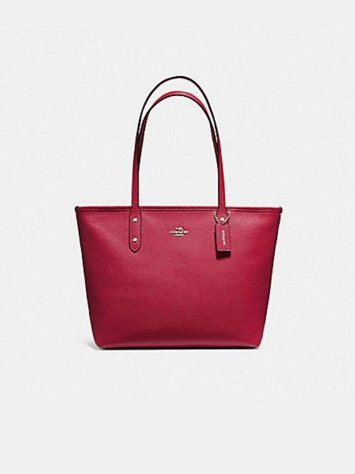 Coach F58846 City Zip Tote Cherry