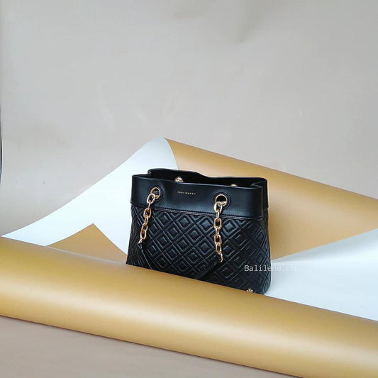 Tory Burch 46164 Fleming Small Tote Bag Black