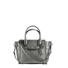 Coach 54625 Swagger 15 In Pebble Leather Gunmetal