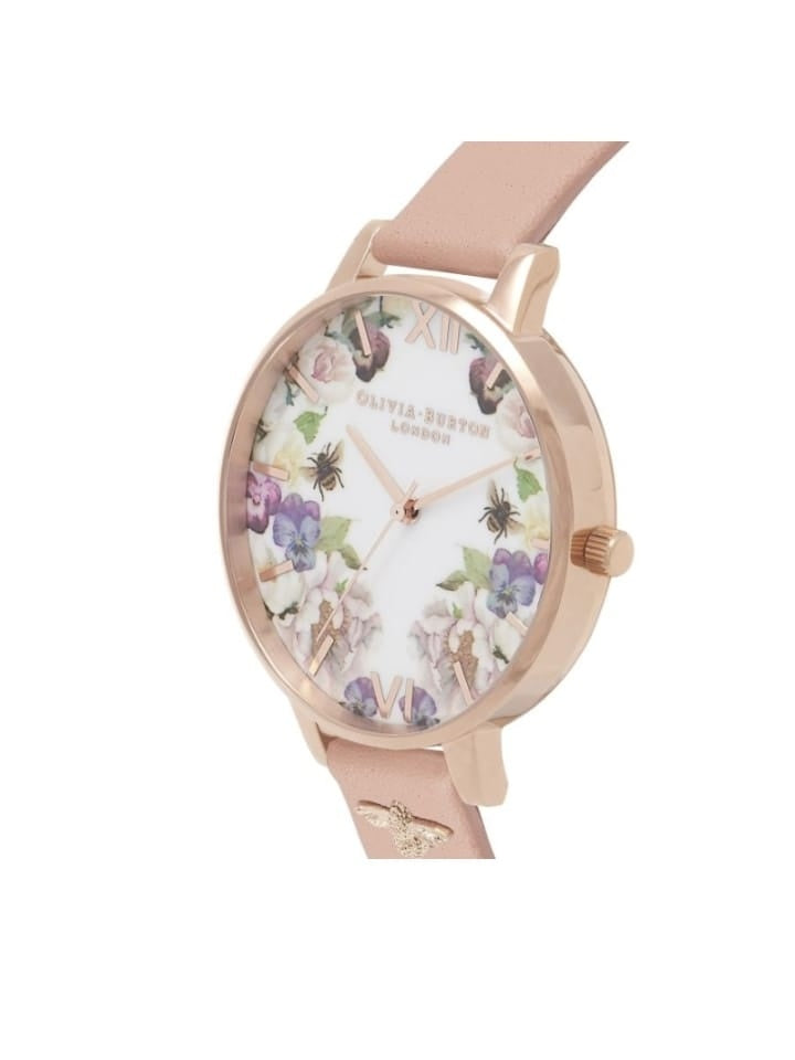 Olivia Burton OB16EG111 Embellished Enchanted Garden Dusty Pink & Rose Gold Watch
