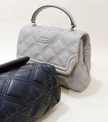 Tory Burch 62092 Fleming Soft Top Handle Gray Heron