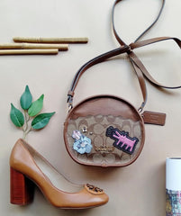 Coach F48730 Keith Haring Canteen Crossbody In Signature Canvas With Patches Multi