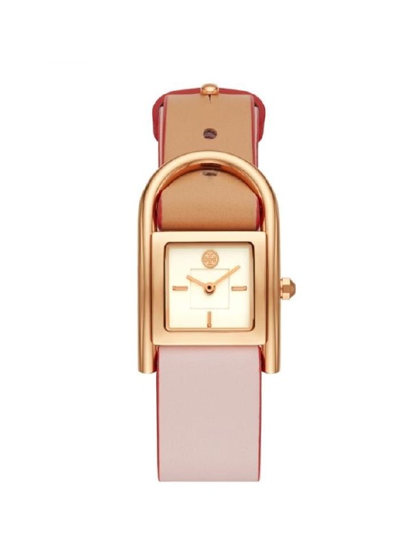 Tory Burch Tbw7502 Thayer Watch Leather Pink