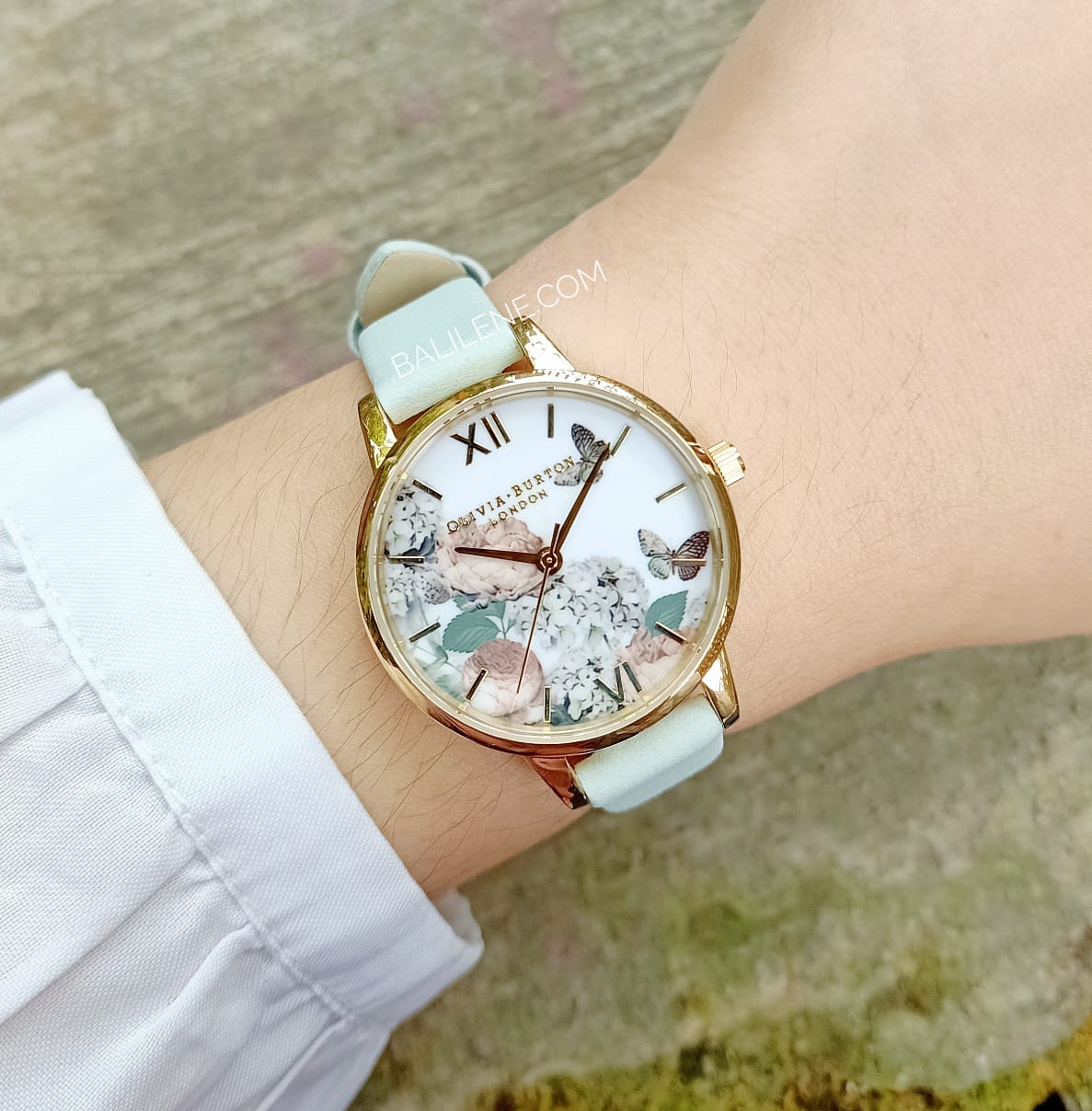Olivia Burton Signature Florals Gold & Sage Watch
