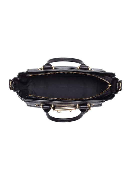 Coach F87295 Swagger 27 Pebble Leather Carryall Black